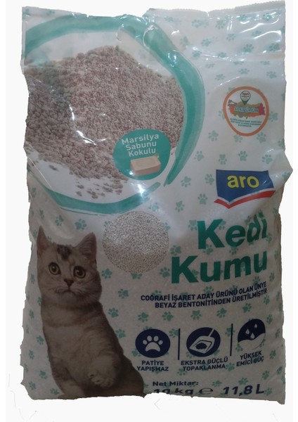 Marsilya Sabunu Kokulu Bentonit Kedi Kumu 10 kg