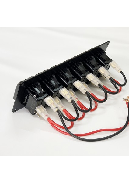 6 Anahtar Swicth Panel Slim Model Yeşil Işık 12-24V