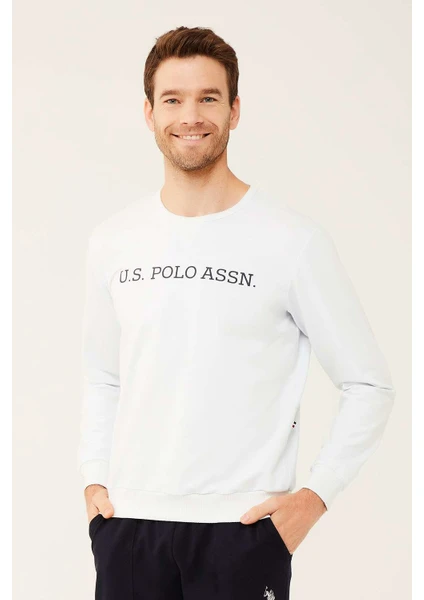 U.S. Polo Assn. Erkek Beyaz Yuvarlak Yaka Ev Giyim 18468