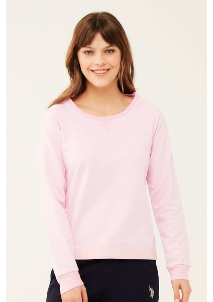 Kadın Pembe Yuvarlak Yaka Ev Giyim