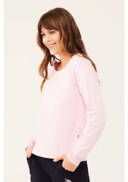 Kadın Pembe Yuvarlak Yaka Ev Giyim fiyatları