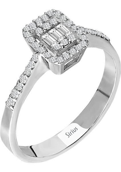 0,20 Karat Baget Pırlanta Yüzük 0441R0038