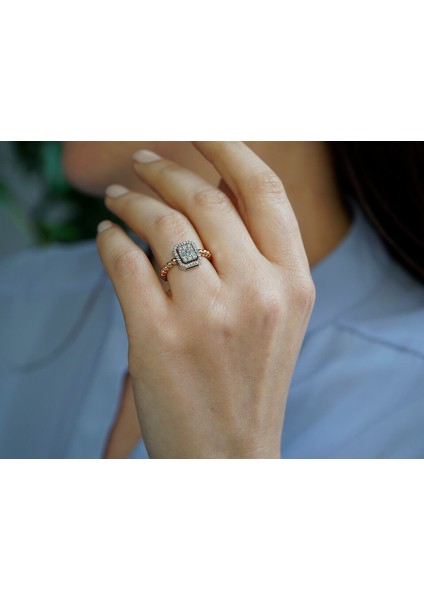 0,42 Karat Baget Pırlanta Yüzük 0441R0040 indirimleri