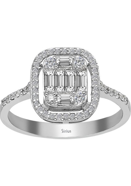 0,55 Karat Baget Pırlanta Yüzük 0441R0042