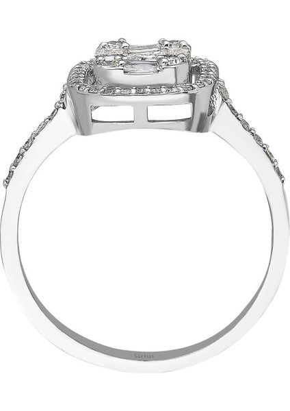 0,55 Karat Baget Pırlanta Yüzük 0441R0042 modelleri