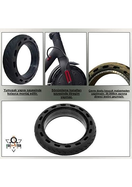 Xiaomi 8.5 Inç Elektrikli Scooter Dolgu Dış Lastik 8-1/2 indirimleri