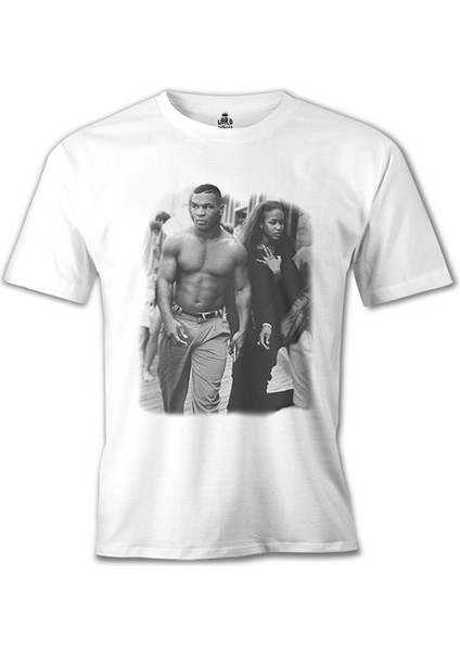 Mike Tyson And Naomi Beyaz Erkek Tshirt