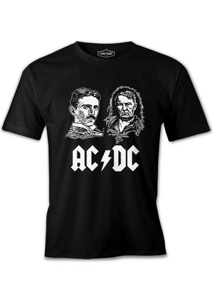 Ac Tesla Vs. Dc Edison Siyah Erkek Tshirt