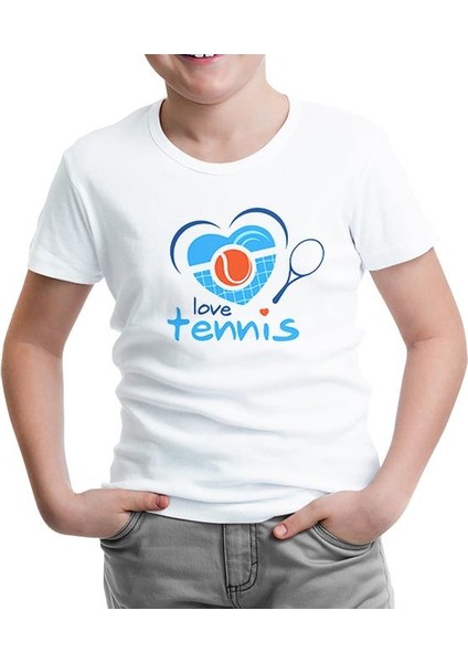 Tenis - Beat Beyaz Çocuk Tshirt