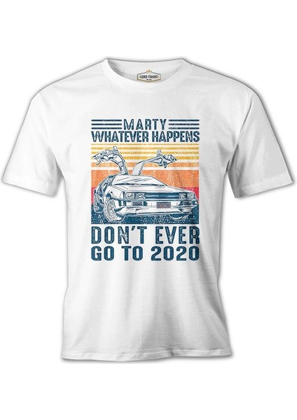 Back To The Future - Don't Go To 2020 Beyaz Erkek Tshirt