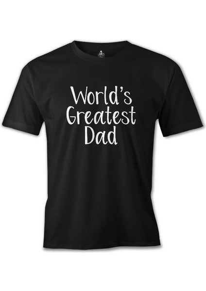 World's Greatest Dad Siyah Erkek Tshirt