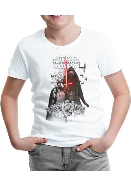 Star Wars - The Force Awakens 11 Beyaz Çocuk Tshirt