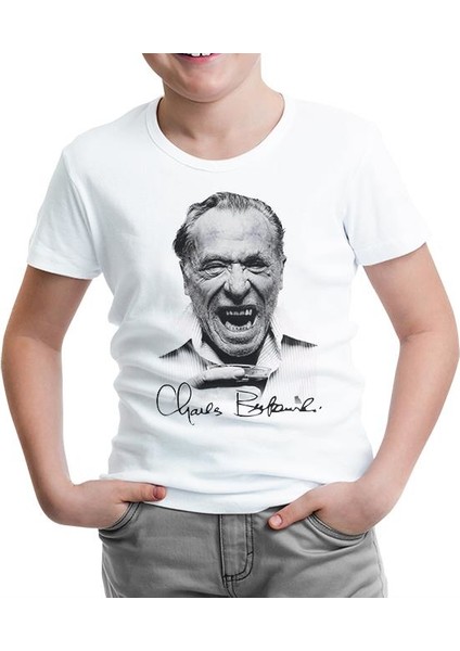 Charles Bukowski Beyaz Çocuk Tshirt