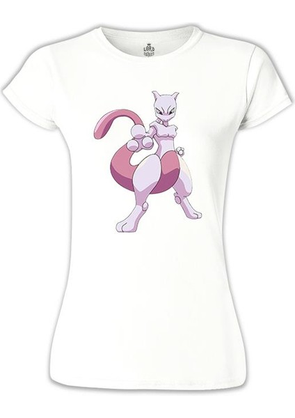 Pokemon Go - Mewtwo Beyaz Bayan Tshirt