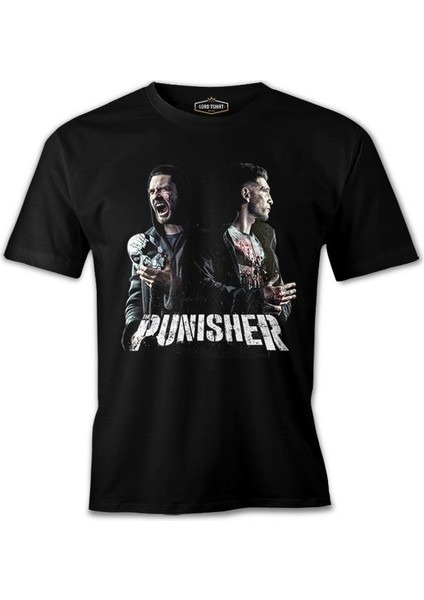 Punisher - Fight Siyah Erkek Tshirt