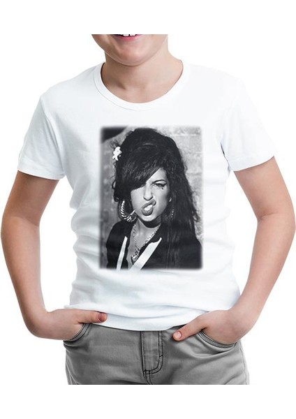 Amy Winehouse - Back To Black Beyaz Çocuk Tshirt