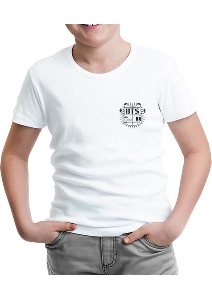 Bts - Jimin 95 (Ön-Arka) Beyaz Çocuk Tshirt