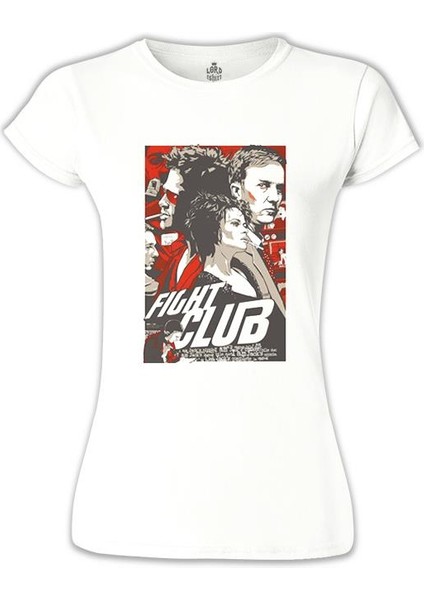Fight Club Beyaz Bayan Tshirt