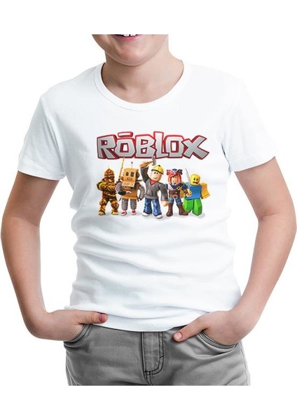 Roblox - Macera Beyaz Çocuk Tshirt