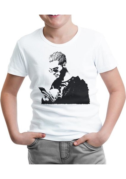 Tokio Hotel - Bill Kaulitz Beyaz Çocuk Tshirt