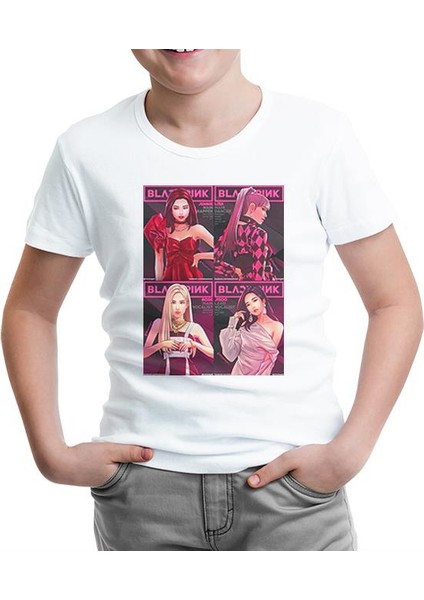 Black Pink - Pink Beyaz Çocuk Tshirt
