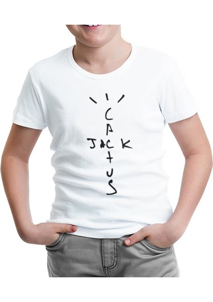 Travis Scott - Cactus Jack Beyaz Çocuk Tshirt