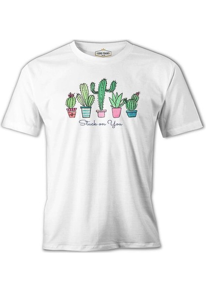You Get Stuck By A Cactus Beyaz Erkek Tshirt
