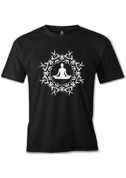 Yoga - Çakra Siyah Erkek Tshirt