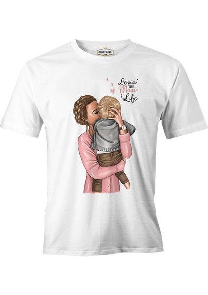 Mom Life Anneler Günü Beyaz Unisex Tshirt fiyatları