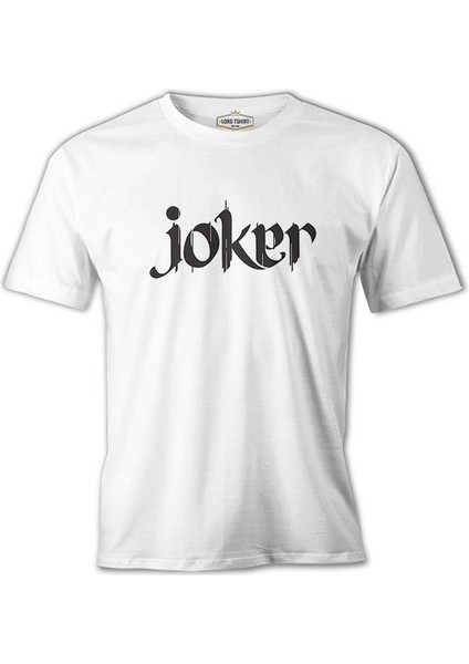 Joker - Write With Calligraphy Beyaz Erkek Tshirt