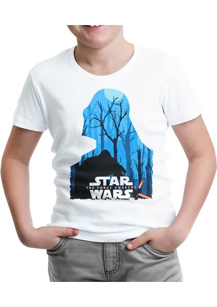 Star Wars - The Force Awakens 2 Beyaz Çocuk Tshirt