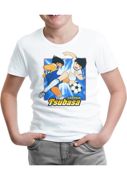 Tsubasa - Captain Beyaz Çocuk Tshirt