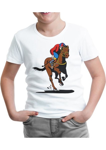At 8 Beyaz Çocuk Tshirt