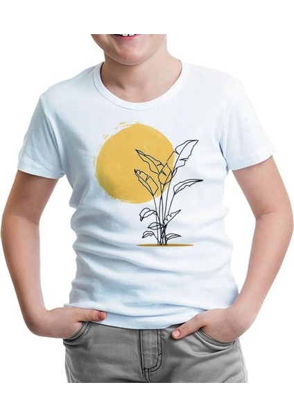 Plants By Sun Beyaz Çocuk Tshirt