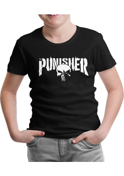 Punisher - Logo Ban Siyah Çocuk Tshirt