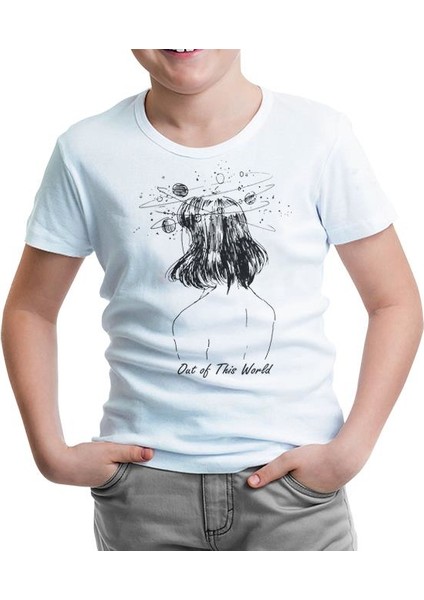 Girl Out Of This World Beyaz Çocuk Tshirt