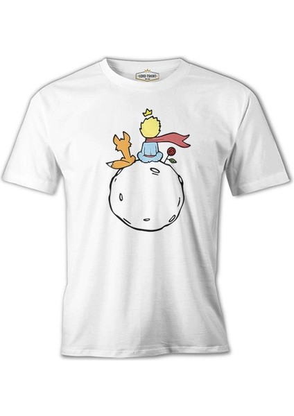 Küçük Prens - Gül ve Tilki Beyaz Erkek Tshirt