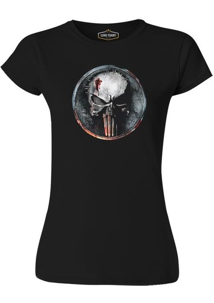 Punisher - Logo Shot Siyah Bayan Tshirt