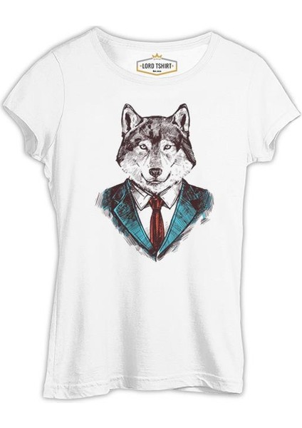 Mr. Wolf - Kurt Beyaz Bayan Tshirt