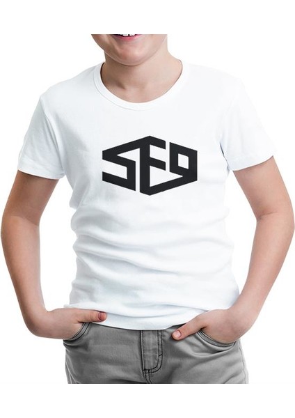 Sf9 - Logo Beyaz Çocuk Tshirt