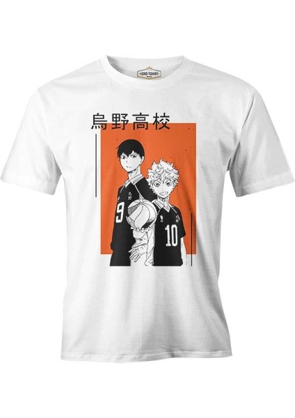 Haikyuu! Karasuno Kagehina Beyaz Erkek Tshirt
