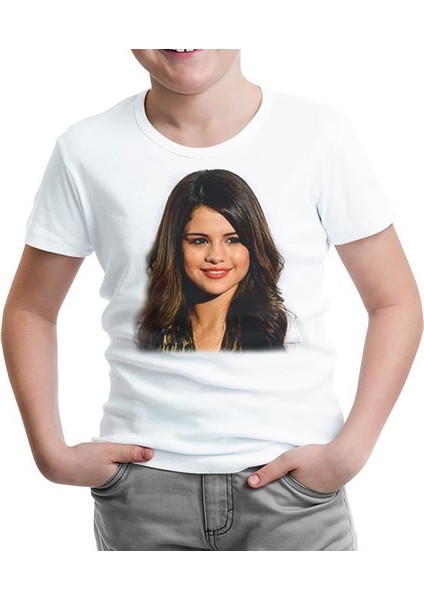 Selena Gomez - Stars Beyaz Çocuk Tshirt