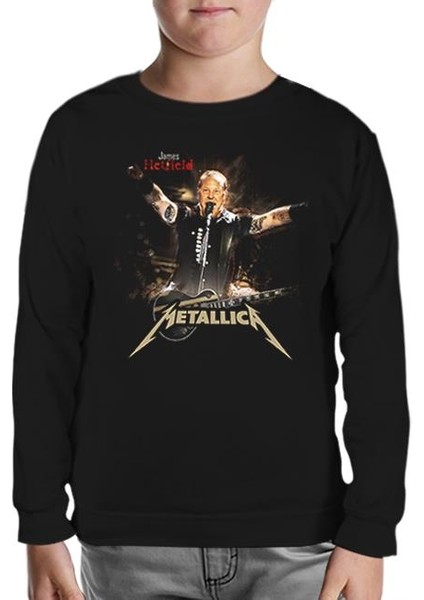 Metallica - James Concert Siyah Çocuk Sweatshirt