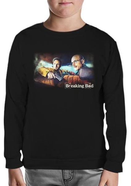 Breaking Bad - In The Car Siyah Çocuk Sweatshirt