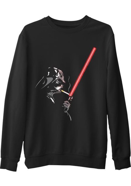 Star Wars - Lighter Siyah Erkek Kalın Sweatshirt