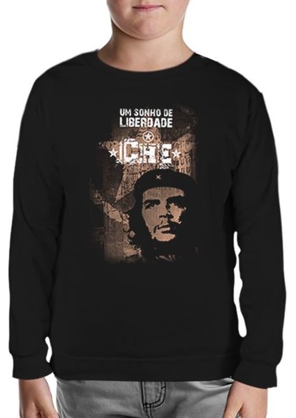 Che Guevara - City Siyah Çocuk Sweatshirt