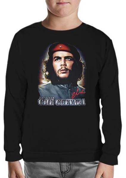Che Guevara - Classic Siyah Çocuk Sweatshirt