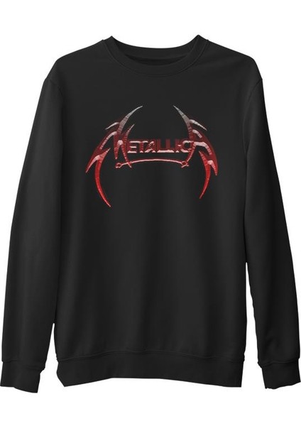 Metallica - All Metal Logo Siyah Erkek Kalın Sweatshirt