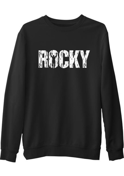 Rocky - Win Siyah Erkek Kalın Sweatshirt