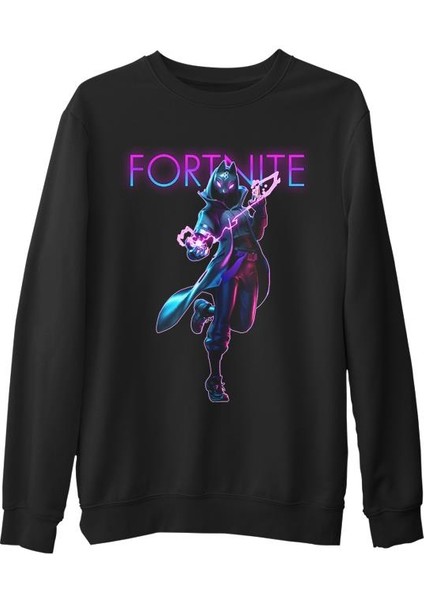 Fortnite - Deriva Siyah Erkek Kalın Sweatshirt